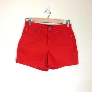 Banana Republic 4" Color Denim Shorts in Sazerac Red